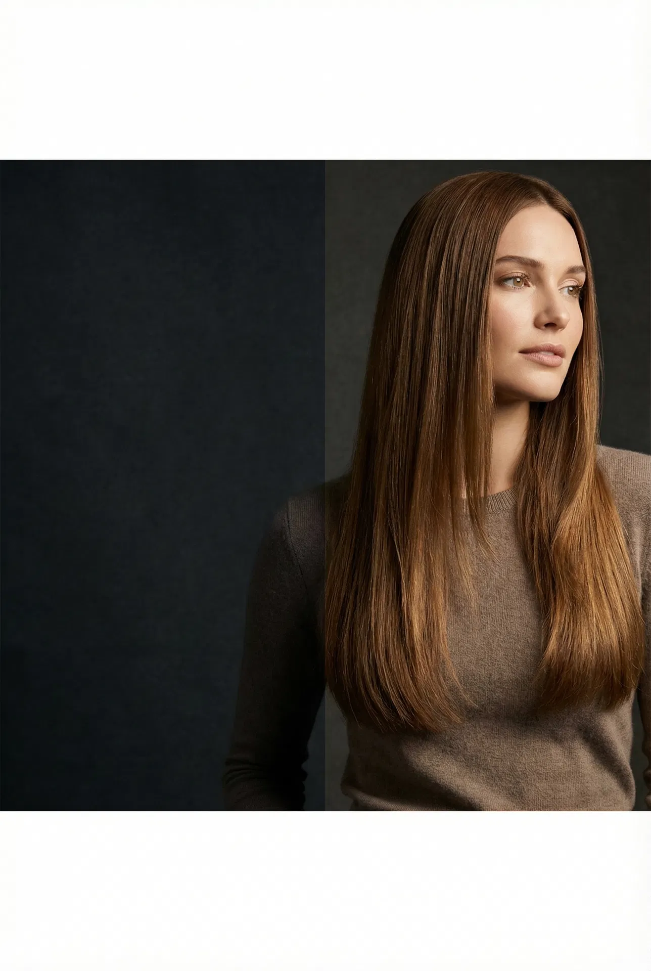 Marron #8 — Medium warm chestnut brown keratin bonds model