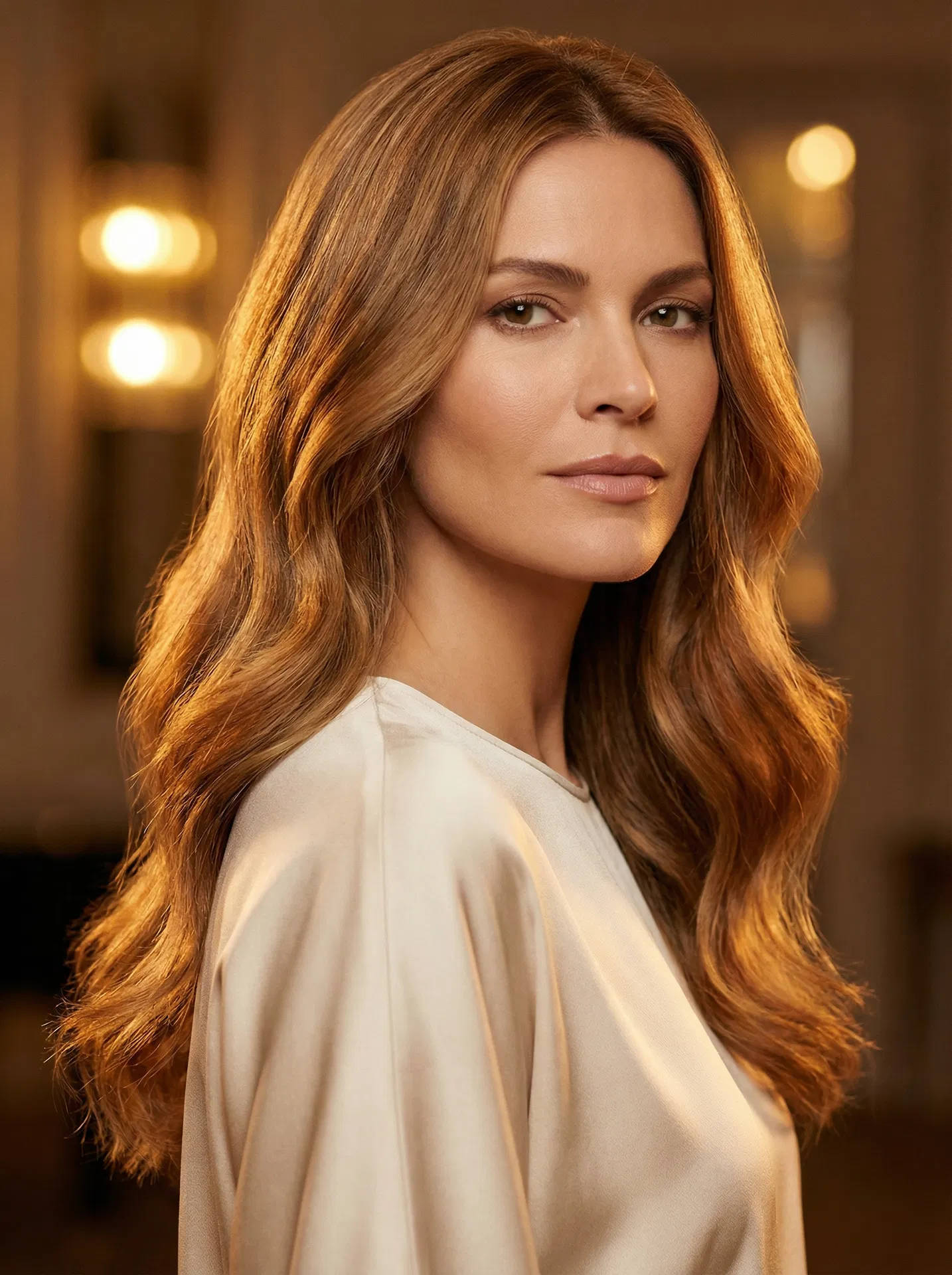 Ambré #10 — Warm honey-golden brown keratin bonds model